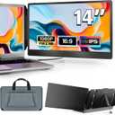 domyfan 14" Laptop Monitor Extender, FHD 1080P IPS Dual Laptop Screen Extender, HDMI/USB-A/Type-C Plug and Play for Windows, Mac, Chrome, Android, Xbox, Switch, PS5, Work with 13.3-17 Laptops
