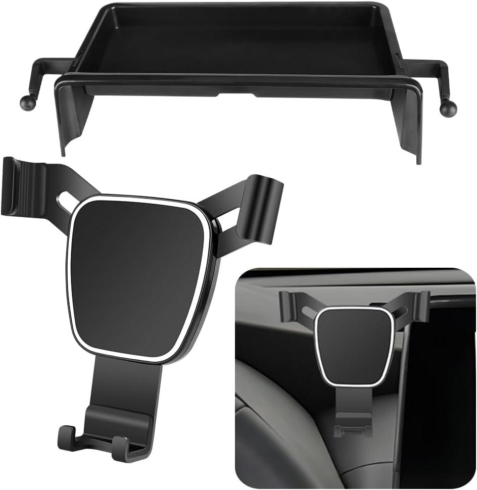 Car Phone Holder Center Console Organizer Tray for Toyota Grand Highlander 2024 2025 2026 [ 12.3 inch Touch Screen] Auto Interior Accessories Best Cell Phones Mount Mobile Dashboard CellPhone Stand