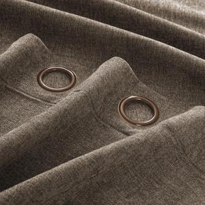 100% Blackout Curtains for Bedroom, Luxury Chenille Thermal Insulated Drapes for Living Room, Energy Saving Room Darkening 84 Inch Long Curtains, Grommet Top, 2 Panels, 52" W x 84" L, Brown
