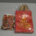 AmazingSpark 24 Set Small Gift Bags for Christmas with Handles Red and Gold Gift Bags Christmas Bow with Bells Bulk Kraft Foil Xmas Tree Holiday Party Favor Supplies 8.26" x 5.9" x 3.1"