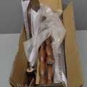 MaxSmeo Narrow Side Table Set of 2, 3-Tier Narrow End Table Living Room Set of 2 with Storage, Skinny Side Table Nightstand for Small Space, Bedrooms, Living Room (Rustic Brown)