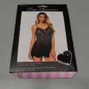 Leg Avenue Women's Rose Lace Flair Chemise (Black)