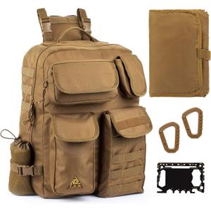 Sling Diaper Bag for Dad; Single-handed Diaper Changing System. Changing Pad and much more included (Khaki)