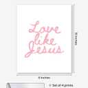 FGFK Girly Pink Christian Wall Art Prints Set of 4, Lamentations 3:23 Psalm 16:11 Psalm 27:1 Bible Verse Preppy Posters Pictures Wall Decor for Girls Room Dorm Apartment, 8x10 Unframed