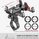 Tiakia Bike Phone Mount Holder, Aluminum Motorcycle Phone Mount, Handlebar Mounted Cell Phone Holder for Bike, 360° Rotation, Universal Bicycle Phone Mount for 4.5-7 Inch Phones