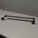 Alise Bath Double Towel Bars,Towel Holder Towel Racks for Bathroom Lavatory,24 Inch SUS304 Stainless Steel Towel Hanger Towel Rail Wall Mount,Matte Black,GK9009-B