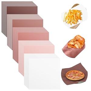 400 Pack Wax Paper Sheets for Food Dry Waxed Deli Paper Sheets 12x12 Inch Waterproof Sandwich Wrapping Greaseproof Food Basket Liners for Wedding Picnic Party Kitchen Supplies(Pink Series, Classic)
