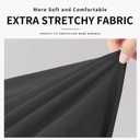 Easy-Going 100% Dual Waterproof 4 Pieces Stretch Soft Couch Cover for Dogs, Sofa Slipcover for 3 Separate Cushion Couch Leakproof Furniture Protector for Kids, Pets Dark Gray
