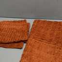 All Smiles Fall Decorative Throw Pillow Covers 20X20 Set of 2 Rust Thanksgiving Farmhouse Home Corduroy Square Cushion Case for Decor Living Room Couch Bed Sofa,Boho Terracotta Orange