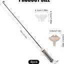 4pcs W10780045 Washer Suspension Rod Kit, with 4 Suspension Balls & 4 Bushings Washing Machine Parts Accessories Practical & Easy to Install