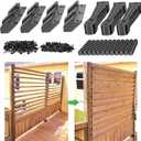 Deck Sunblind System,Louver Bracket Kit for Shutter System,Louver Hardware Kit,Holding Up to 11 Boards (48'')-Powder Coated Iron Brackets,Perfect for Gardens, Patios and Indoor and Outdoor Use(1PCS)