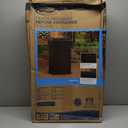 Suncast 33 Gallon Commercial Outdoor Trashcan Hideaway with Lid for 30 to 33 Gallon Trash Bags for Garage, Backyard, or Garden, Brown