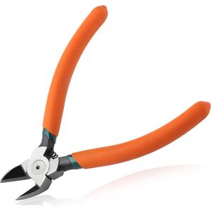 Diagonal Pliers for Flush Cut Plastics, 45 Angled Wire Cutters for Crafting, Wire Side Cutters Clippers, Flush Cutter Wire Snips Flush Cut Plier for Jewelry Making, Electronic, Model, Floral