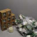 Yunlly Artificial Rose Candle Rings Wreaths 3 Inch Wedding Centerpiece LED Flameless Candles Eucalyptus Rings for Centerpiece for Tables Party Valentine Mother's Day Decoration(White,12 Pcs)