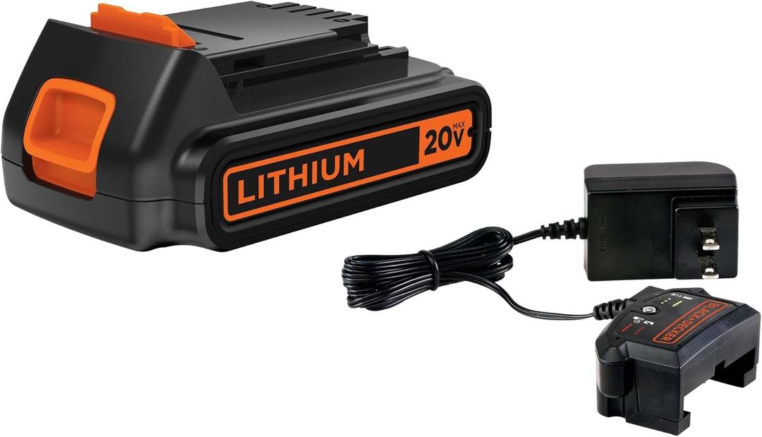 BLACK+DECKER 20V MAX* POWERCONNECT 1.5Ah Lithium Ion Battery + Charger (LBXR20CK)