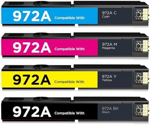 972A PageWide Remanufactured Ink Cartridge Replacement for HP 972 for HP972 for HP972A 972X – Compatible with PageWide MFP 552dw 577dw 577z 452dw 452dn 377dw 377dn Managed P55250dw P55750dw