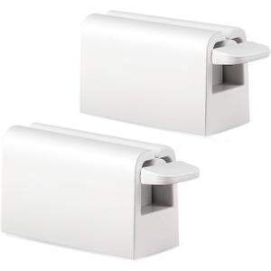 BEZOX Minimalist Toothpaste Tube Squeezers(Set of 2), Toothpaste Roller Squeeze Tool, Eco-Friendly Toothpaste Holder Dispenser - White