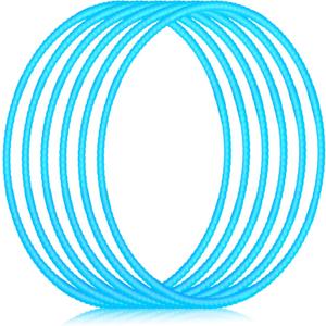 Shappy 6 Pcs Exercise Hoop Detachable Adjustable Plastic Toy Playground Toys Colored Hoop Circles for Teens Games Gymnastics Dog Agility Equipment Party Decor (20 Inch, Macaron Blue)