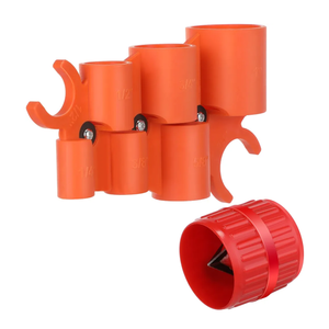 Pipe Deburring Tool Kit, 1/4" to 1" Depth Gauge and 1/8" to 1-5/8" Inner/Outer Reamer Chamfer Tool, for PVC, PPR, Brass, CPVC, PE-RT, Aluminum and Sharkbite Tubing, Easy Prep for Smooth Edges