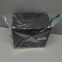 Tampon Holder for Bathroom Decor, Feminine Product Organizer with Lid and Drawer, Shark Week Tampon Storage, Wood Pad and Tampon Organizer for Toilet Organizer, Bathroom Accessories Box for Girl Stuff (Black)