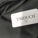 YMDUCH Women's Elegant One Bell Sleeve Side Split Long Paty Mermaid Formal Dress Black, S