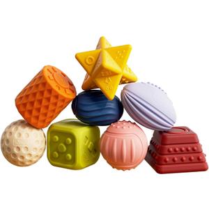 TUMAMA Baby Sensory Ball Set,Soft Textured Squeeze Balls Montessori Toys Easter Egg for Babies Toddlers 3-12 Months