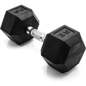 CAP Barbell Coated Hex Dumbbell Weight | Multiple Options (35 lb)