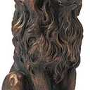 glitzhome Magnesium Oxide, Fibre Glass GH20387 Guardian Standing Lion Outdoor Statue, Bronze