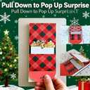 OYB 2Pcs Handmade Christmas Gift Card Booklet, Handmade ChristmasGift Card Holder Book, Christmas Money Holder Envelope Booklet, DIY XmasGift,Holiday Party Christmas Gifts Card Book Supplies (A)