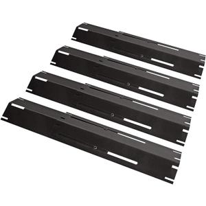 Unicook Universal Replacement Heavy Duty Adjustable Porcelain Steel Heat Plate Shield, Heat Tent, Flavorizer Bar, Burner Cover, Flame Tamer for Gas Grill, Extends from 11.75" up to 21" L, 4 Pack
