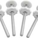 4 Pack Baby Gate Threaded Spindle Rod 8MM(M8), Replacement Screw Bolts Hardware Parts Kit for Pet & Dog Pressure Mounted Safety Door & Stair Gates (a White)
