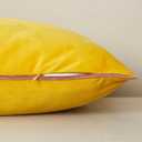 JUSPURBET Yellow Luxury Velvet Throw Pillow Covers with Piping 24x24 Inch Set of 2 Washable Accent Cushion Cases for Sofa Bed Home Decor with Hidden Zipper