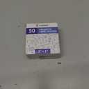 50 Pack "C" Channel Magnetic Label Holders 1x3 with 100 White Card Inserts, 50 Clear Plastic Protectors and Bonus 20 Colorful Cardstock Inserts in Blue, Green, Yellow and Red - Double-Sided Cards