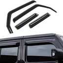 AUXMART Window Rain Guards for Jeep Wrangler JL/Gladiator JT 2018 2019 2020 2021 4-Door, in-Channel Side Window Deflectors Window Vent Visors (Not for JK, 4-Piece)