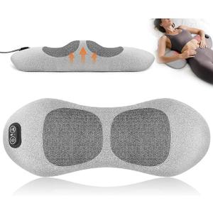 3 in 1 Lower Back Massager - Electric Lumbar with Heat, Vibration,Traction,Lumbar Support Pillow for Lower Back Pain Relief,Deep Tissue Relaxation, Grey FSA Eligible/HSA Eligible