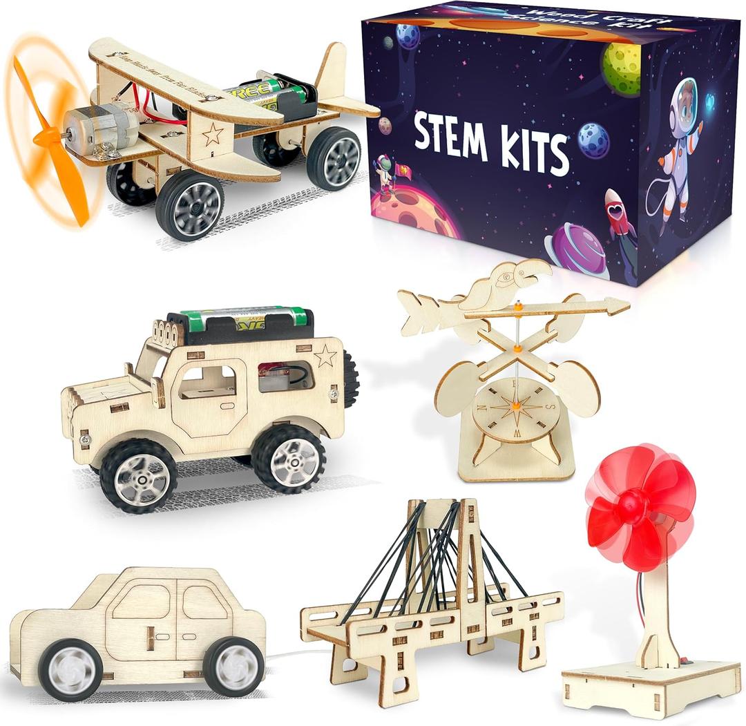 LINAYE 24 Packs STEM Kits for Kids, 6 in 1 Treasure Box Toy Stem Projects Crafts for Kids Age 8-12 Valentines Gifts for Classroom School Science Party Favors for Boys Girls Ages 8 9 10 11 12 Years Old