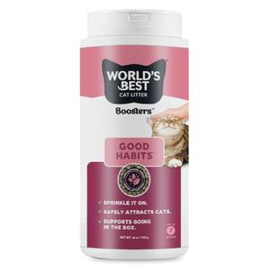 WORLD'S BEST CAT LITTER® Boosters™ Good Habits™ | Natural and Sustainable Cat Litter Additive | Attracts Your Cat to The Litter Box and Helps Avoid Accidents | Plant-Based Attractant | 18 oz Canister