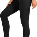 Blisset High Waist Leggings for Women - Opaque, Soft Tummy Control Athletic Pants for Yoga, Running, Workout and Gym (Small-Medium, 501-pockets Black)