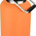 Zenbo One Gallon Jug with Straw,Keeps Cold up to 48 Hours - 128 oz Double Wall Vacuum Insulated Water Bottle, Sweat-Proof & Leak-Proof, Stainless Steel Thermos for Hot & Cold Drinks Orange