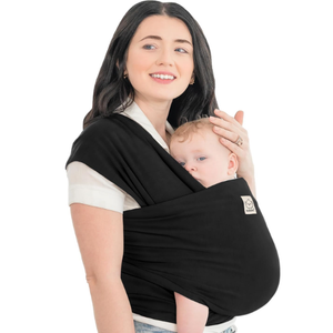 KeaBabies Baby Wrap Carrier  All in 1 Original Baby Carrier Newborn to Toddler Sling, Easy to Wear, Hands Free Bonding, Lightweight, Breathable Infant Wraps (Trendy Black)