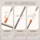 Carpet Rake for Pet Hair Removal -Reusable Pet Hair Remover, 57.5 Adjustable Long Handle Cat Dog Carpet Rake Scraper with Patented Design,Tool for Deep Cleaning Carpets, Rugs, Mats Stairs