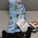 twoworld Baby High Chair Seat Cushion Liner Mat Pad Cover Resistant and High Chair Straps (5 Point Harness) 1 Suit (Blue Animal)