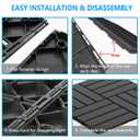 Plastic Interlocking Deck Tiles 36 Pack (36 Sq Ft) - 12"x12" Waterproof Indoor Outdoor Patio Flooring, Snap Together Anti-Slip Decking Tiles for Balcony Porch Poolside Backyard Garage, Dark Grey
