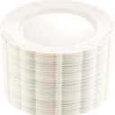 DaYammi 60PCS Ivory Plastic Plates, Party Plates Disposable Heavy Duty Disposable Plates Premium 7.5inch Ivory Dessert Cake Salad Appetizer Plate Hard Plastic Platos Disposable for Party Wedding