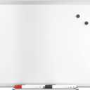 Staples TRU RED Magnetic Steel Dry Erase Board, Satin Frame, 2-ft x 1.5-ft (TR61168)