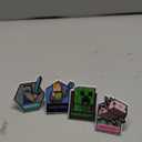 DecoPac Minecraft Lush Finds Rings, Cupcake Decorations Featuring Creeper, Alex, Steve and Axolotl! Multicolored 3D Food Safe Cake Toppers  24 Pack