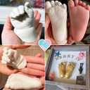 Luna Bean Baby Footprint and Hand Casting Kit (2 Pack) Personalized Baby Gifts for New Mom - Infant Newborn Foot Handprint Keepsake Mom to Be Gift