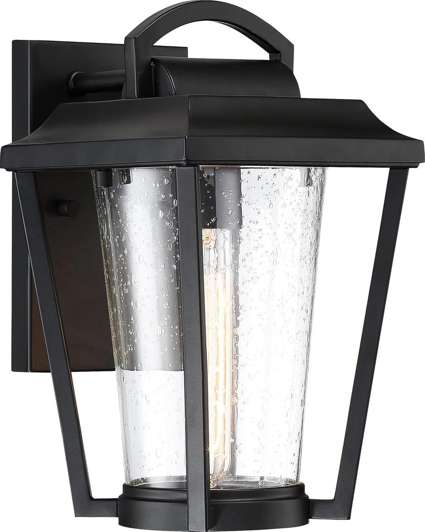 Nuvo 60/6512 Lakeview Lighting Fixture, 1Lt Small Lantern, Aged Bronze Finish with Clear Seed Glass