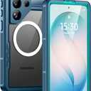 Lanhiem Magnetic for Samsung Galaxy S26 Ultra Case, IP68 Waterproof Dustproof Case, [Compatible with Magsafe] [Built-in Lens & Screen Protector] Full Body Shockproof Rugged Phone Case 6.9 inch, Blue
