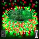 Ollny Christmas Lights Outdoor 800LED 262FT, Red and Green Plug in Fairy Lights with Remote, 8 Modes Waterproof Timers Dimmable LED String Lights for Indoor House Outside Bedroom Patio Balcony
